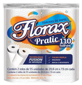 Toalhas de Papel Florax Pratic 12 pacotes - HD Distribuidora